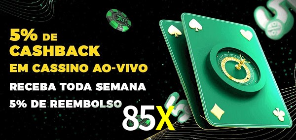Promoções do cassino ao Vivo 85X